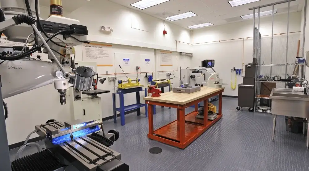 Innovation laboratory workspace with research equipment impacted by SBIR and STTR funding delays