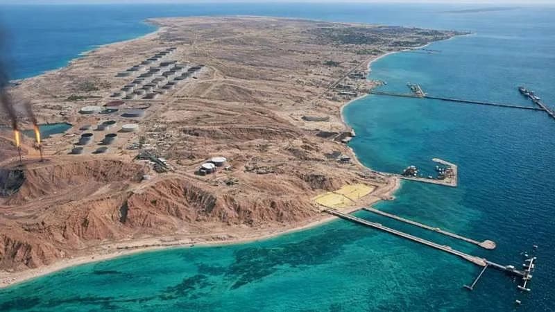 Aerial view of Kharg Island oil terminal, key hub for Iran’s crude exports